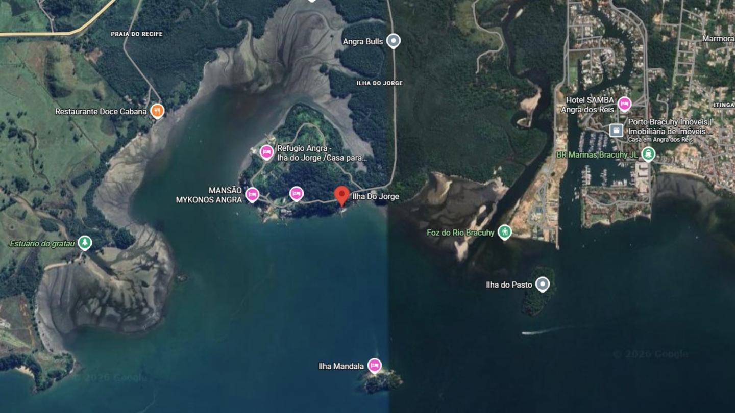 Terreno com 1.608m² de frente para o mar em Santa Rita do Bracui - Angra dos Reis/RJ