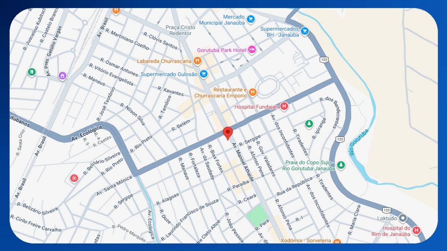 Excelente - Imóvel Comercial  com área de 320,00m2 - Avenida Manoel Ataíde, 626 - Bairro Santo Antônio - Janaúba/MG