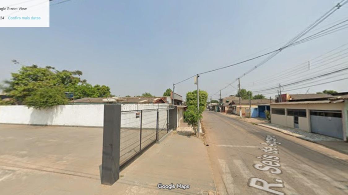 Lote de terreno urbano, área total de 16.304,13 m², contendo 03 construções do tipo galpão, Rua 6 de Agosto, nº 263, Bairro Seis de Agosto, Rio Branco/AC,